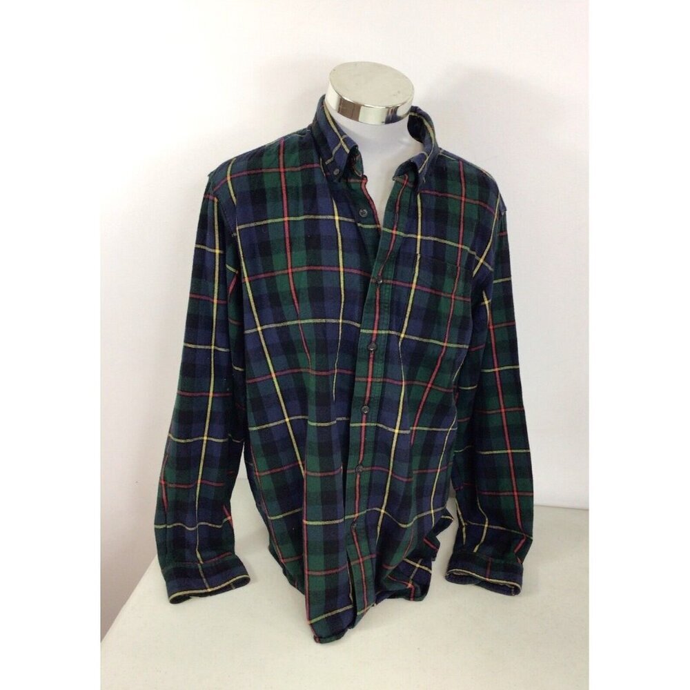 L.L. Bean Men's Plaid Button Down Shirt - Green, Blue, Red